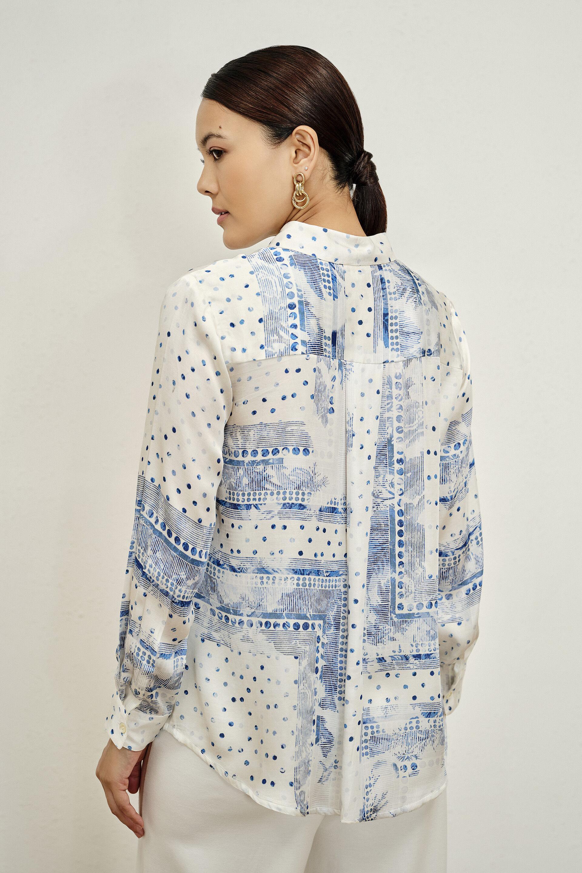 Shiloh White Modal Shirt, White, image 5